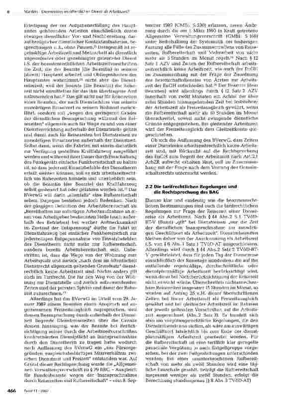 Vorschauseite 3: Dienstreisen im öffentlichen Dienst als Arbeitszeit?