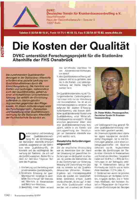 Vorschauseite 1: Die Kosten der Qualität