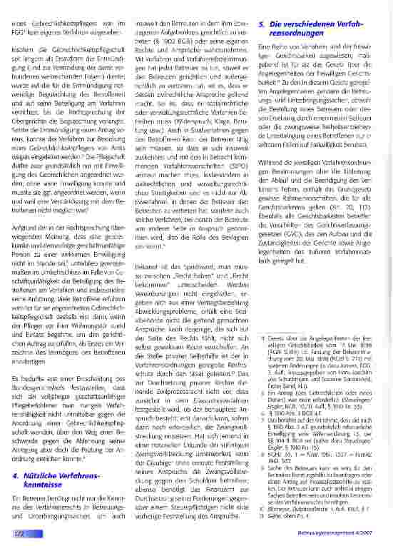 Vorschauseite 2: Zum Verfahrensrecht in Betreuungssachen