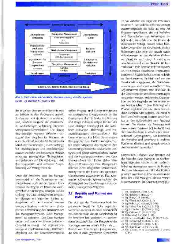 Vorschauseite 2: Welche Rolle spielt ein Case Manager im System Krankenhaus?