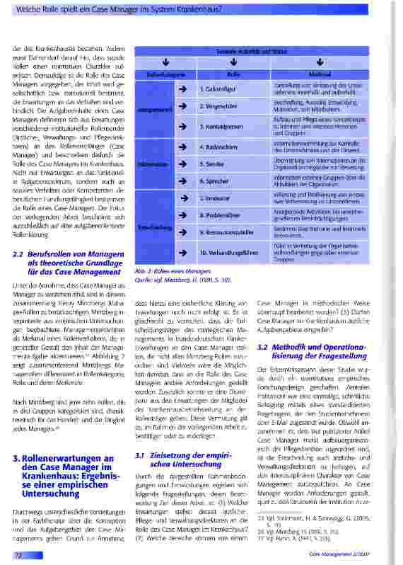 Vorschauseite 3: Welche Rolle spielt ein Case Manager im System Krankenhaus?