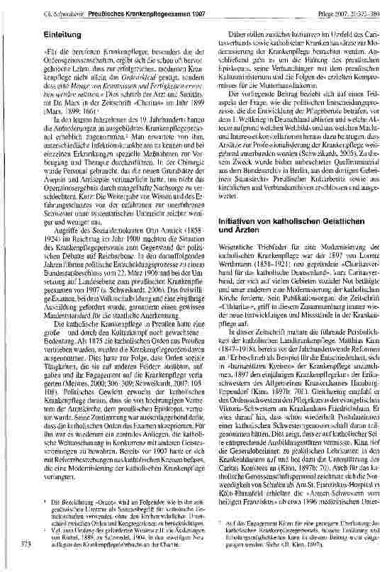 Vorschauseite 2: Die Auseinandersetzung um die Einführung des preußischen Krankenpflegeexamens von 1907 bei den katholischen Orden und der evangelischen Mutterhausdiakonie