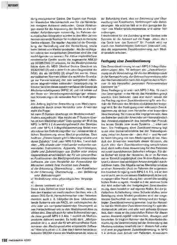Vorschauseite 2: Das Medizinprodukterecht bei der Etablierung moderner IT-Technologien