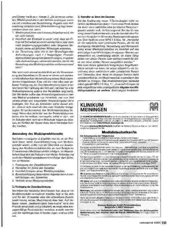 Vorschauseite 3: Das Medizinprodukterecht bei der Etablierung moderner IT-Technologien