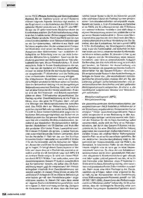 Vorschauseite 6: Das Medizinprodukterecht bei der Etablierung moderner IT-Technologien