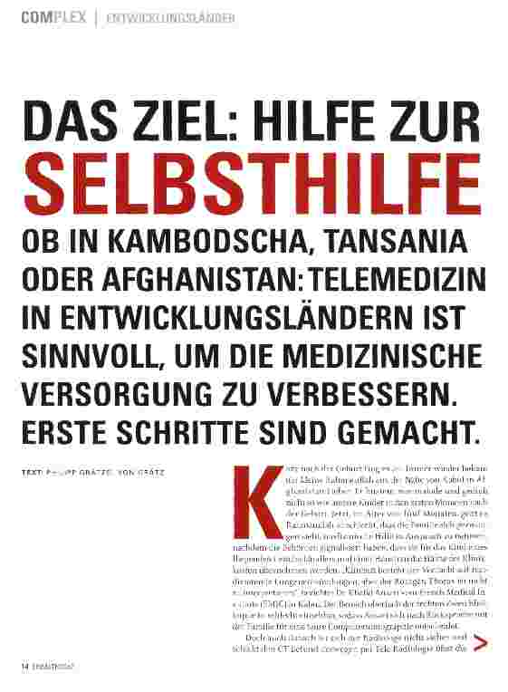 Vorschauseite 1: DAS ZIEL: HILFE ZUR SELBSTHILFE