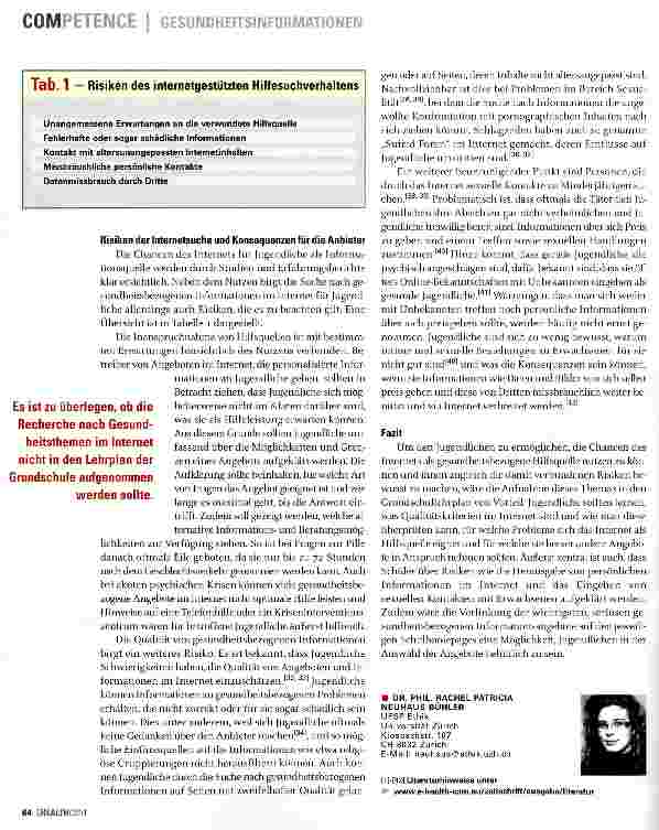 Vorschauseite 3: Das Internet als gesundheitsbezogene Ressource von Jugendlichen: Chancen und Risiken