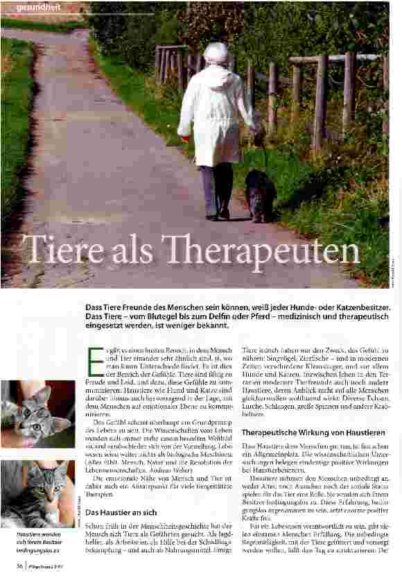 Vorschauseite 1: Tiere als Therapeuten