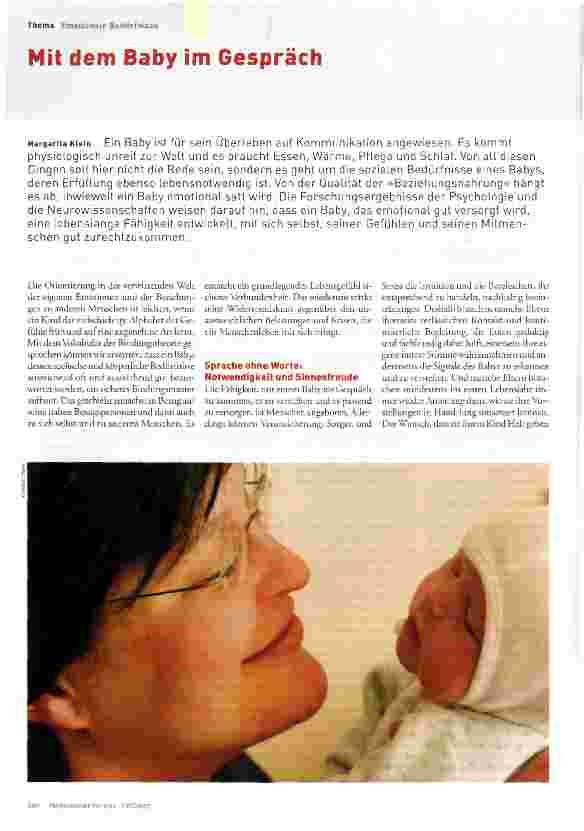 Vorschauseite 1: Mit dem Baby im Gespräch