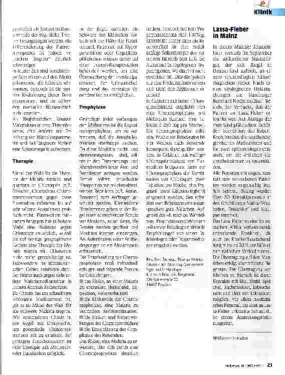 Vorschauseite 2: Malaria