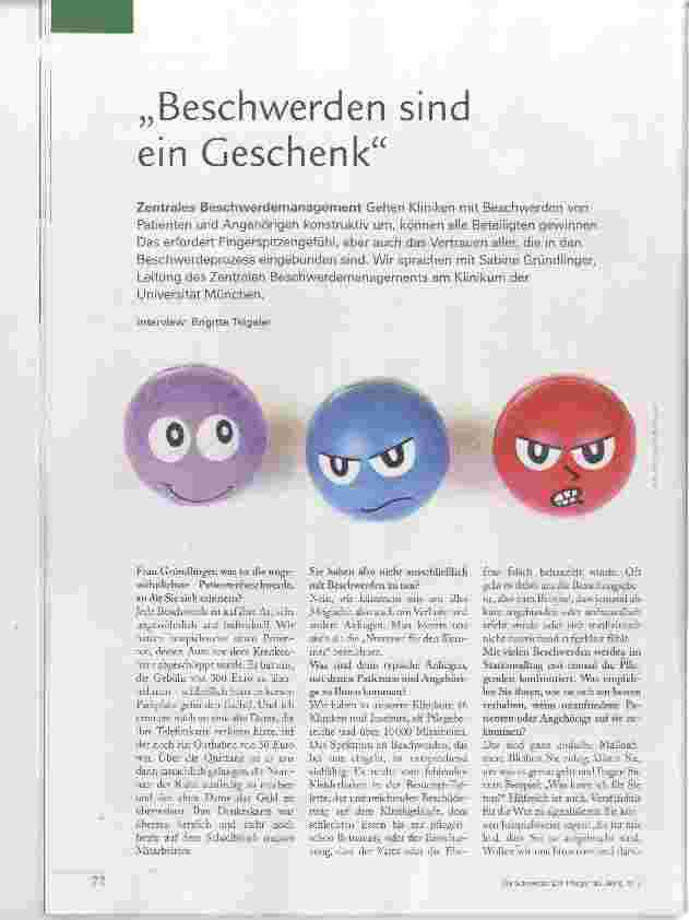 Vorschauseite 1: Beschwerden sind ein Geschenk