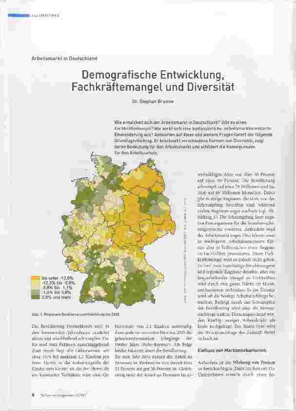 Vorschauseite 1: Demografische Entwicklung, Fachkräftemangel und Diversität