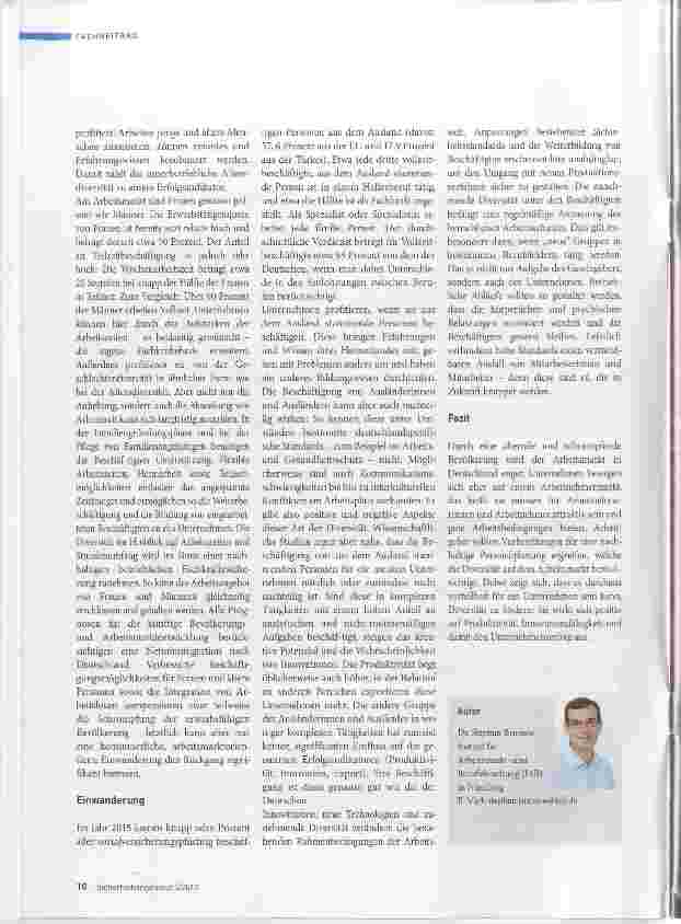 Vorschauseite 3: Demografische Entwicklung, Fachkräftemangel und Diversität