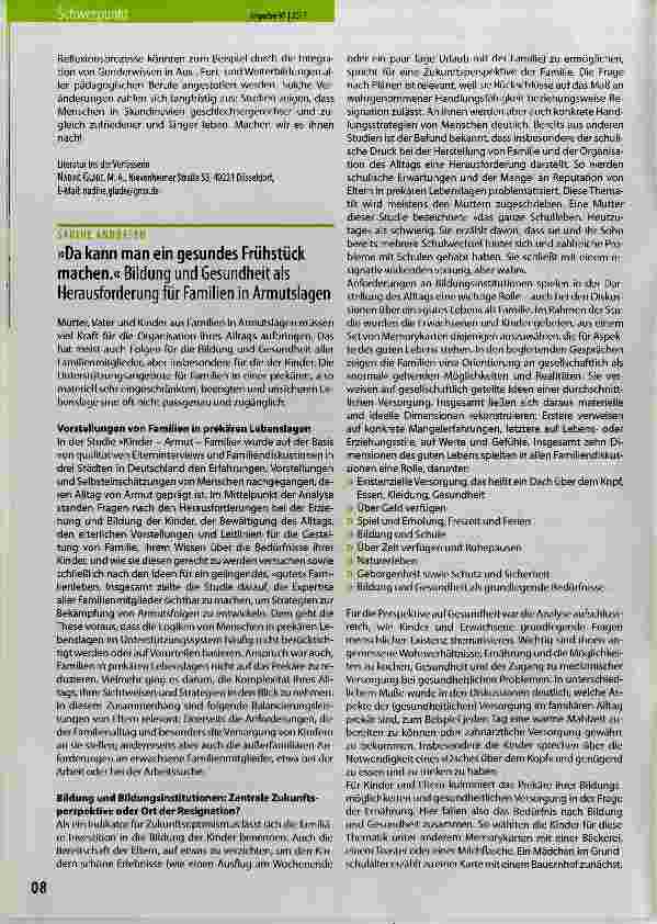 Vorschauseite 2: Verflechtungen von Gesundheit, Bildung und Geschlecht
