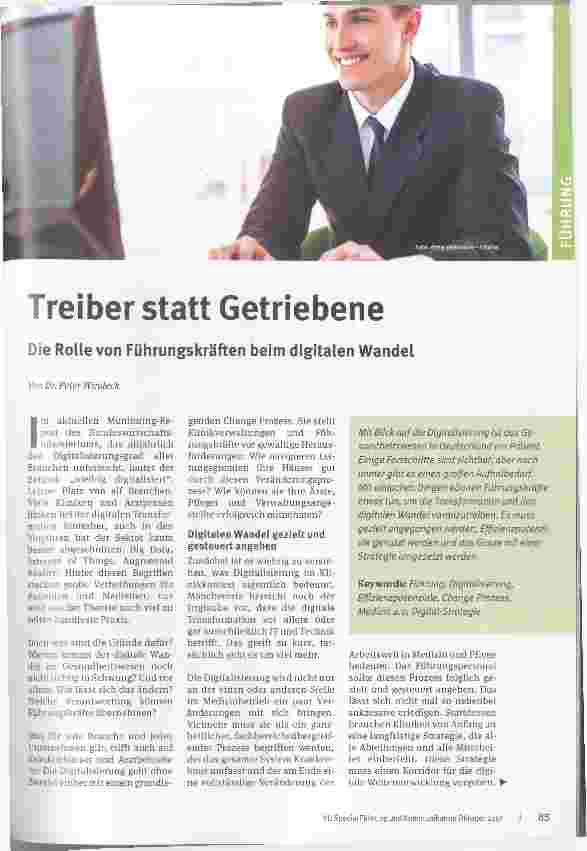 Vorschauseite 1: Treiber statt Getriebene