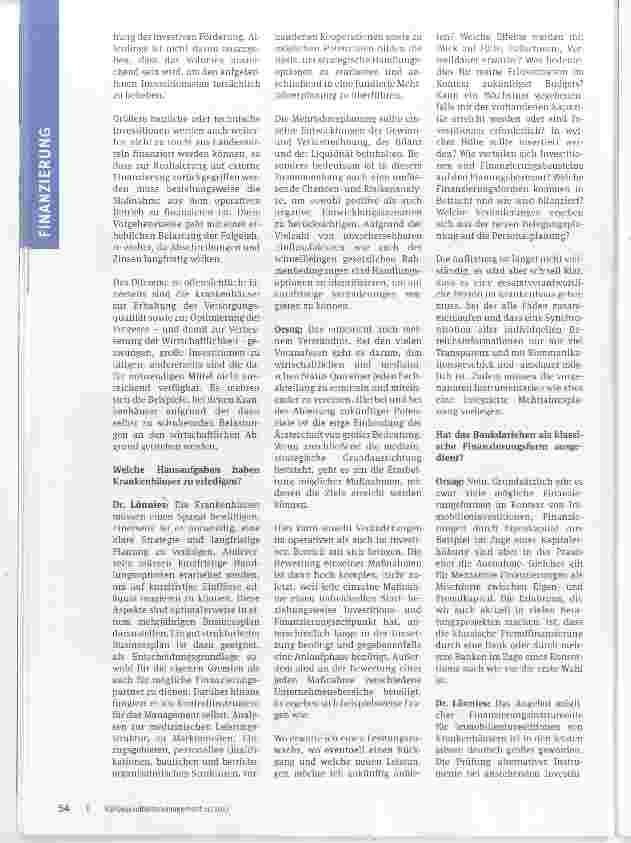 Vorschauseite 2: Quo vadis Finanzierung?
