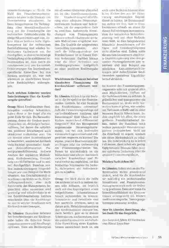 Vorschauseite 3: Quo vadis Finanzierung?