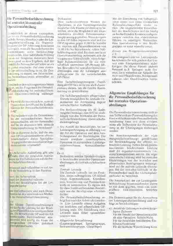 Vorschauseite 5: Personalbedarfsermittlung in der Operationsabteilung