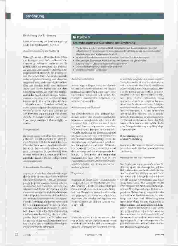 Vorschauseite 3: Ernährung bei Demenzerkrankungen