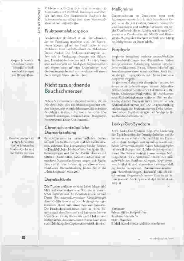 Vorschauseite 4: Chronische Bauchschmerzen Überblick über mögliche Ursachen