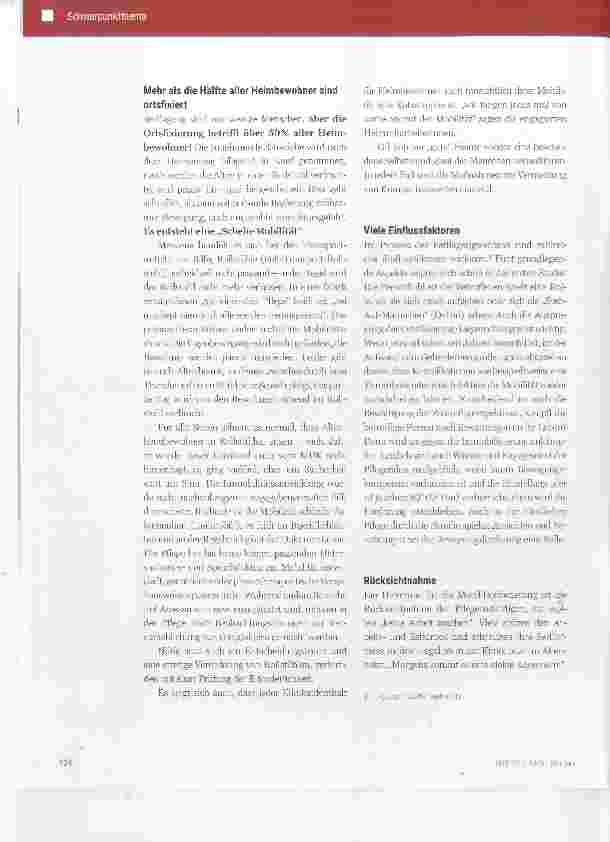 Vorschauseite 3: Mobilitätsförderung kontra Sturzvermeidung?