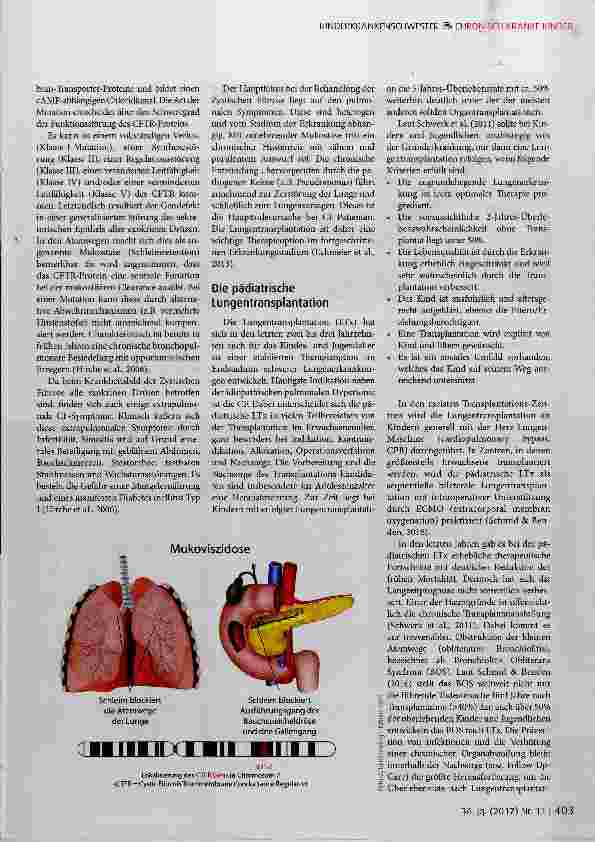 Vorschauseite 2: Lungentransplantation bei Kindern und Jugendlichen mit Zystischer Fibrose: Auswirkungen der Follow-Up-Care auf die chronische Transplantat-Abstoßung (BOS)