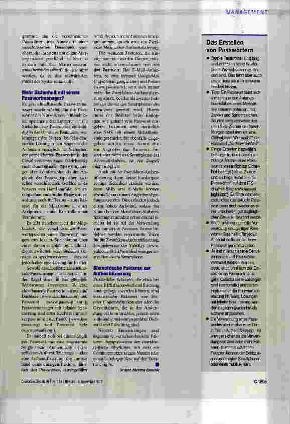 Vorschauseite 2: Sicher mit starken Passwörtern