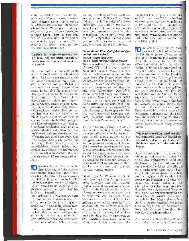 Vorschauseite 6: Da weiß die rechte Hand nicht, was die linke tut Neuropsychologische Störungen nach einem Schlaganfall führen oft zu Mißverständnis und Fehlverhalten