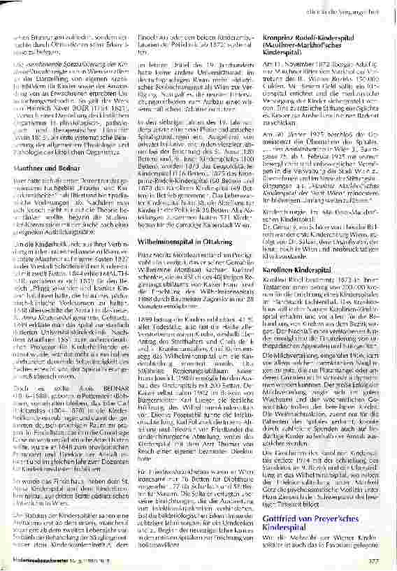 Vorschauseite 2: 160 Jahre Pädiatrie in Österreich