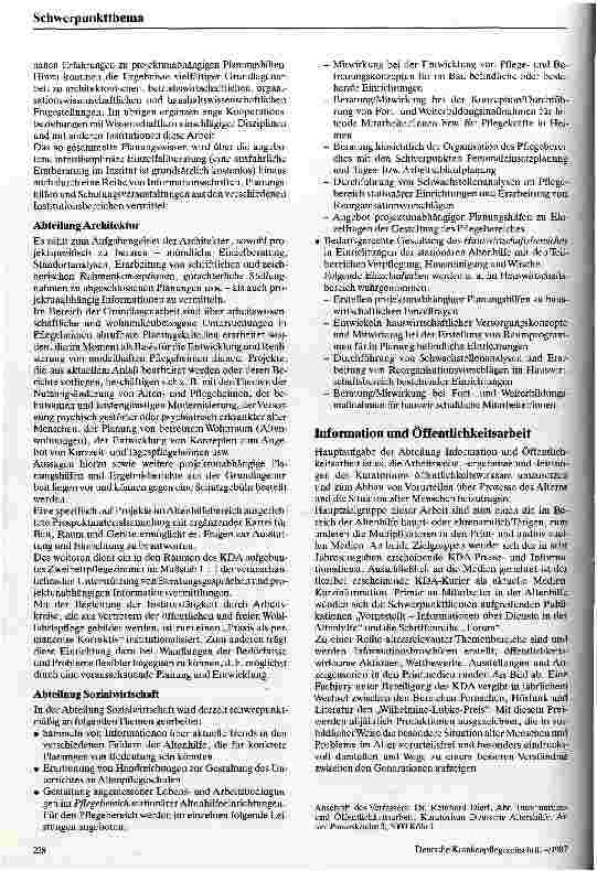 Vorschauseite 2: Das Kuratorium Deutsche Altenhilfe Aufgaben - Ziele - Arbeitsweisen
