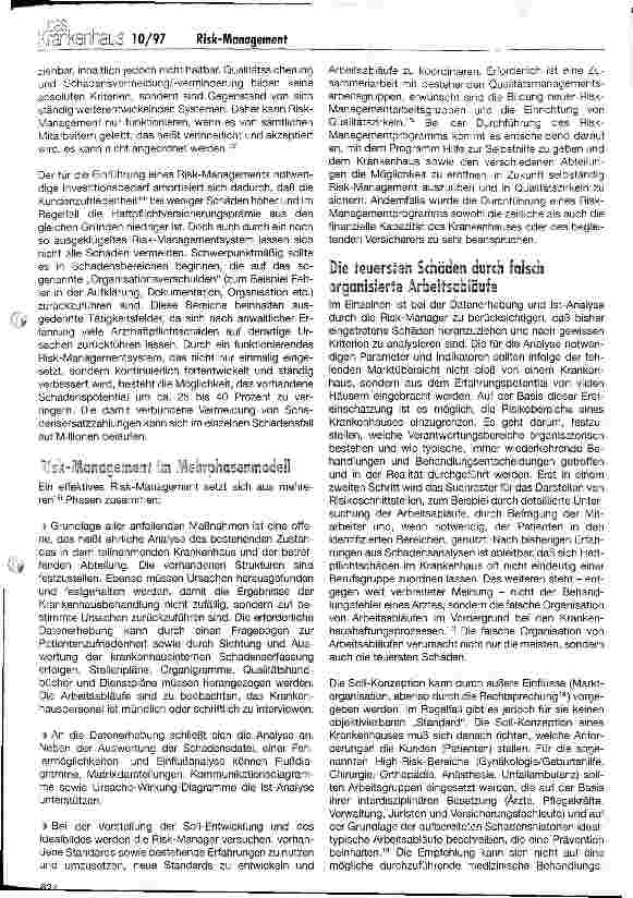 Vorschauseite 3: Risk-Management im Krankenhaus Chancen der Risikominimierung und Qualitätssicherung