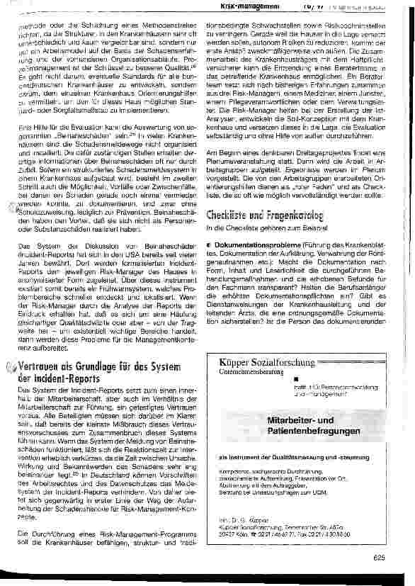 Vorschauseite 4: Risk-Management im Krankenhaus Chancen der Risikominimierung und Qualitätssicherung