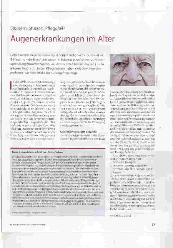 Vorschauseite 1: Augenerkrankungen im Alter