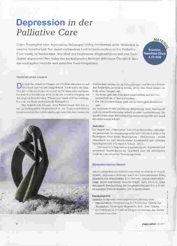 Vorschauseite 1: Depression in der Palliative Care