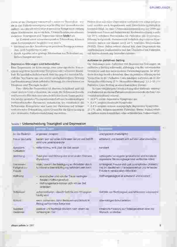 Vorschauseite 2: Depression in der Palliative Care
