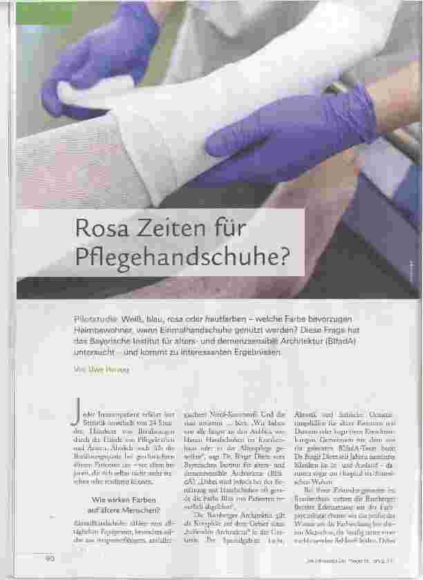 Vorschauseite 1: Rosa Zeiten für Pflegehandschuhe
