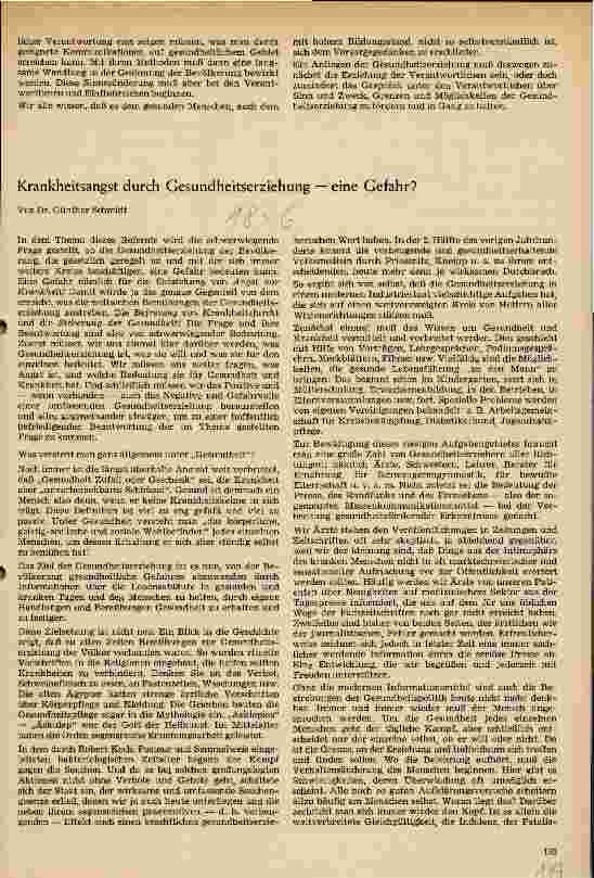 Vorschauseite 3: Gedanken zu Inhalt und Methodik der Gesundheitserziehung