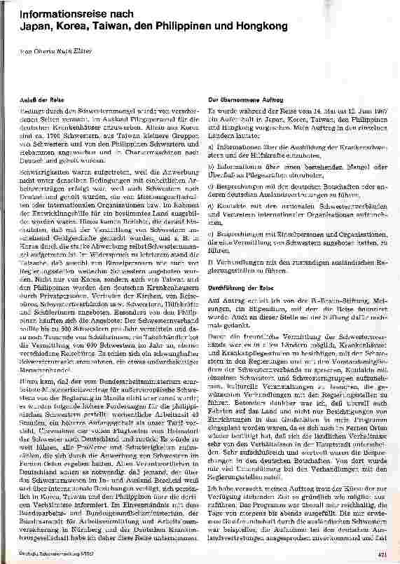 Vorschauseite 1: Informationsreise nach Japan, Korea, Taiwan, den Philippinen und Hongkong