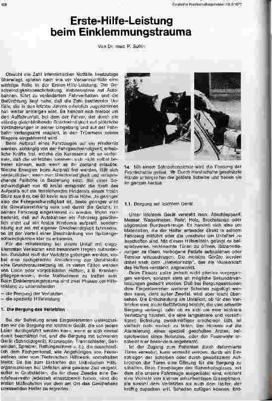 Vorschauseite 1: Erste-Hilfe-Leistung beim Einklemmtrauma