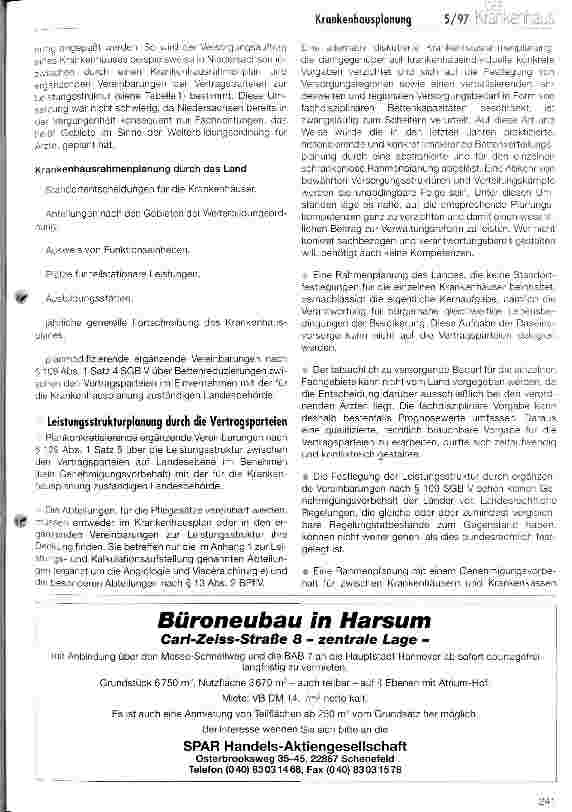 Vorschauseite 4: Krankenhausplanung vor und nach dem GSG