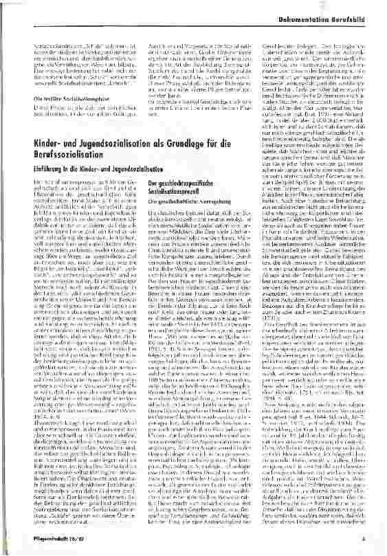 Vorschauseite 2: Mädchensozialisation und ihre Auswirkungen auf die Berufssozialisation zur Krankenschwester
