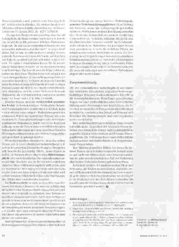 Vorschauseite 2: Aufsichtspflicht für volljährige Personen?