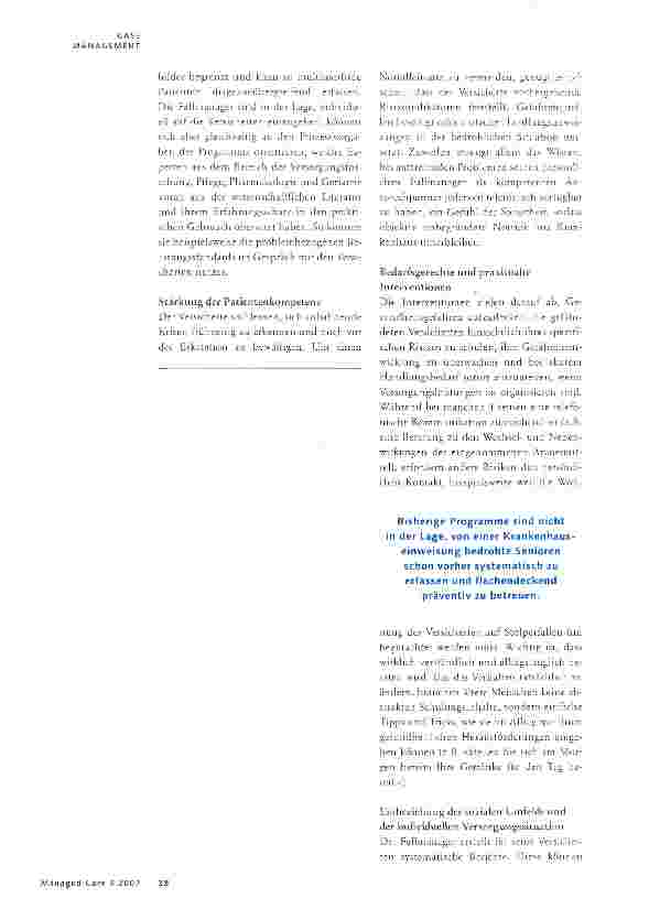 Vorschauseite 4: Präventives Fallmanagement