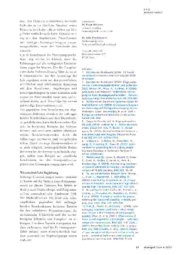 Vorschauseite 5: Präventives Fallmanagement