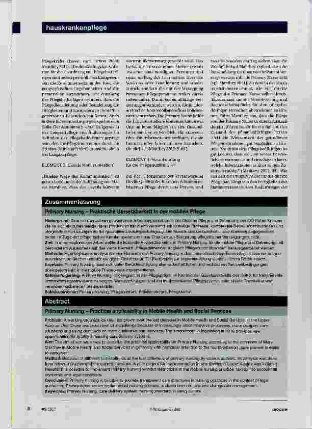 Vorschauseite 3: Primary Nursing