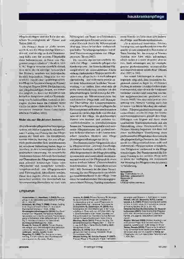 Vorschauseite 4: Primary Nursing