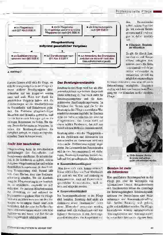 Vorschauseite 2: Beratung unter Dach und Fach der Pflege Anleitung, Kooperation, Problemlösung