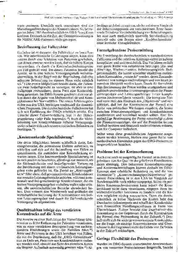 Vorschauseite 2: Ökonomische Beurteilung der Preisfindung im DKG-Konzept II