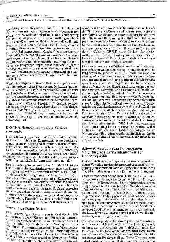 Vorschauseite 3: Ökonomische Beurteilung der Preisfindung im DKG-Konzept II