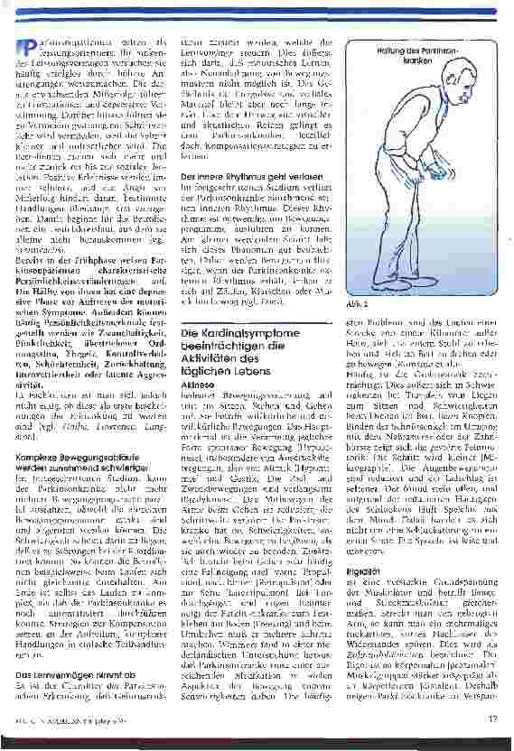 Vorschauseite 3: Zunächst geht alles langsamer und schwerer Das Parkinsonsyndrom, Teil I: Entstehung und Krankheitsbild